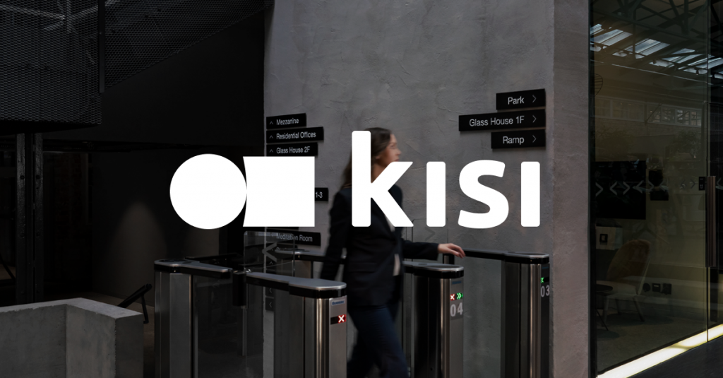 Kisi cloud access control at an office turnstile
